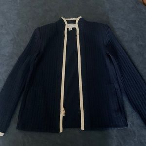 St John Ribbed Navy Jacket
